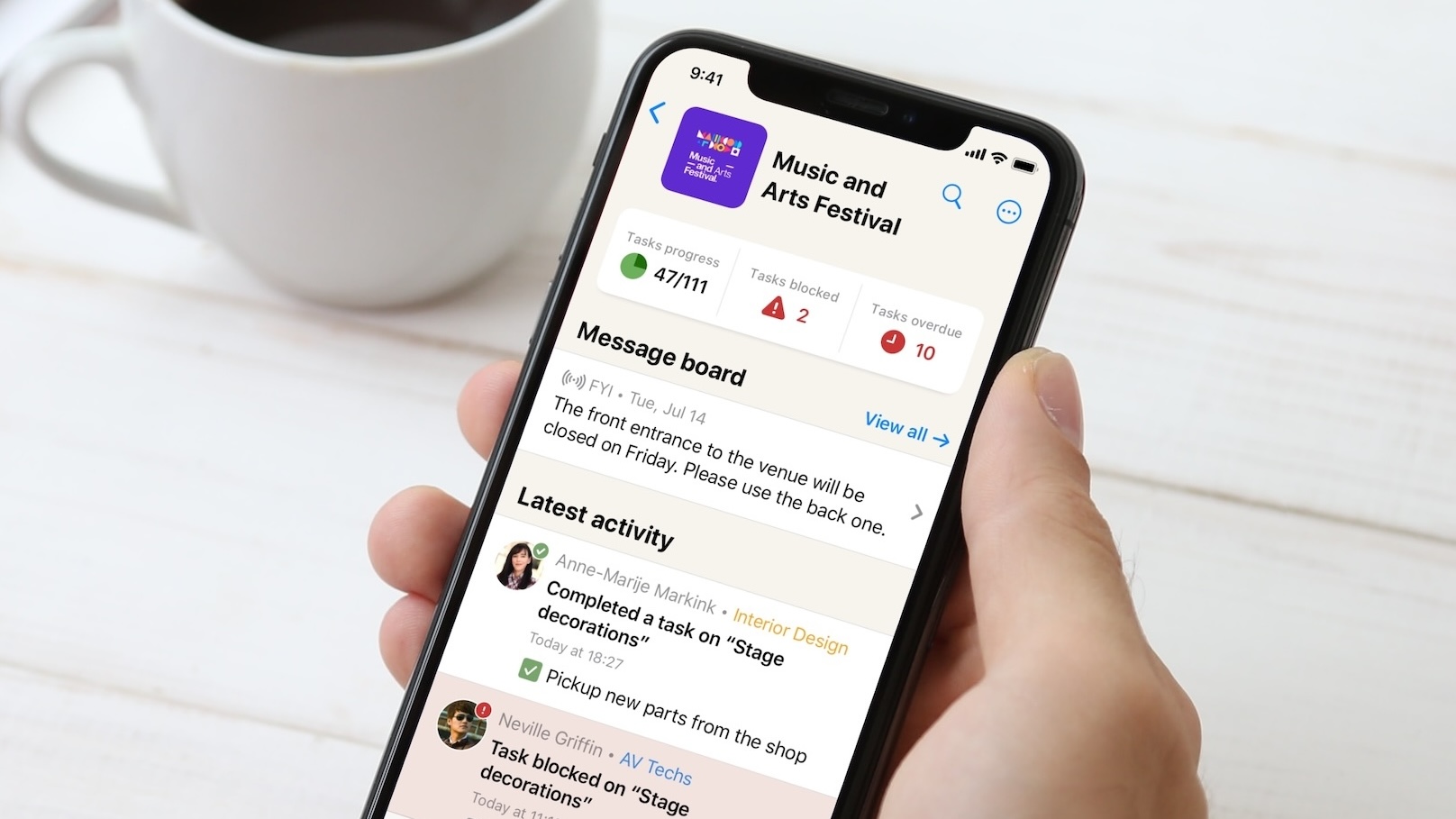 Project management app mvp for Spiral