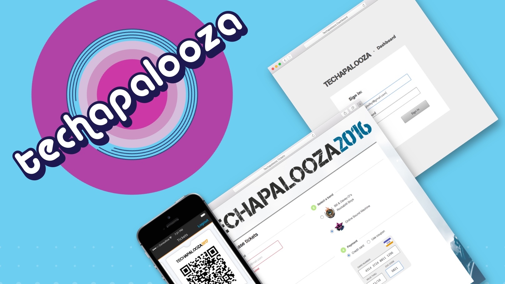 Design work for Techapalooza Fest